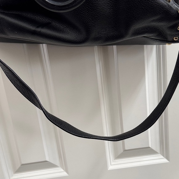 Michael Kors Large Black Studded Satchel with Gold Details - Picture 8 of 12